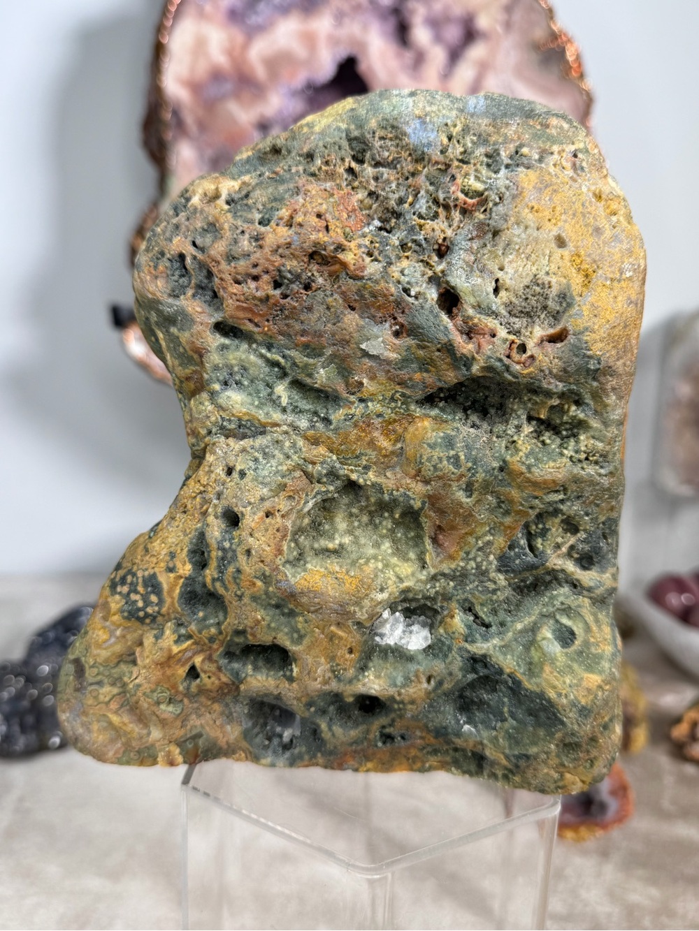 River Jasper Free Standing Slab — Indonesia 6 1/2 x 6” - Picture 8 of 8